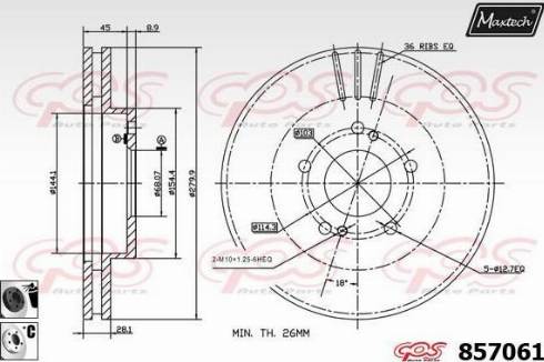 Maxtech 857061.6060 - Kočioni disk www.molydon.hr