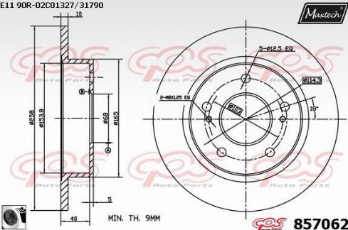 Maxtech 857062.0060 - Kočioni disk www.molydon.hr