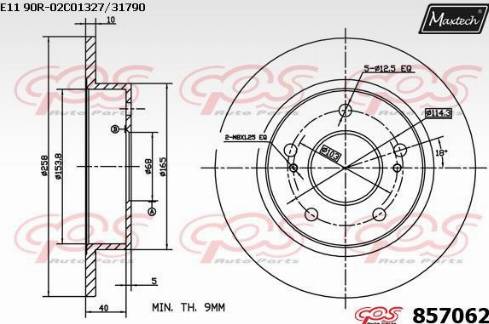 Maxtech 857062.0000 - Kočioni disk www.molydon.hr