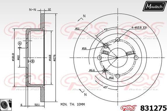 Maxtech 857062 - Kočioni disk www.molydon.hr