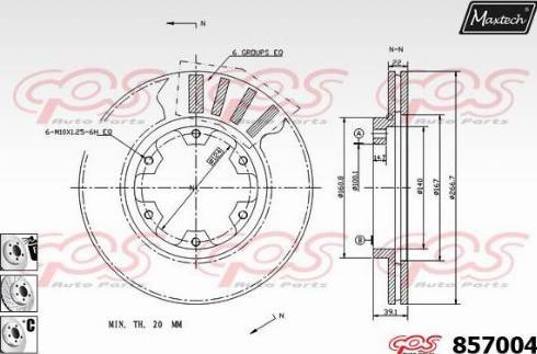 Maxtech 857004.6980 - Kočioni disk www.molydon.hr