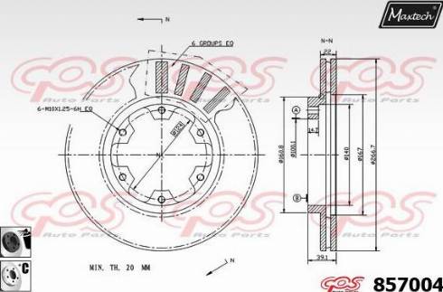 Maxtech 857004.6060 - Kočioni disk www.molydon.hr