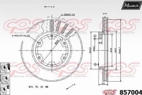 Maxtech 857004.6880 - Kočioni disk www.molydon.hr