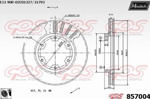 Maxtech 857004.0060 - Kočioni disk www.molydon.hr