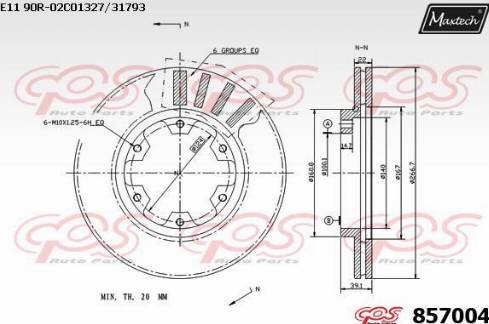 Maxtech 857004.0000 - Kočioni disk www.molydon.hr