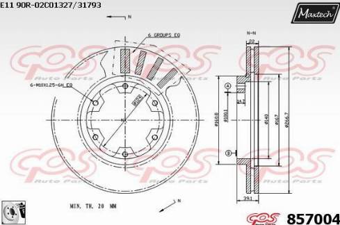 Maxtech 857004.0080 - Kočioni disk www.molydon.hr