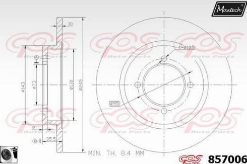 Maxtech 857006.0060 - Kočioni disk www.molydon.hr