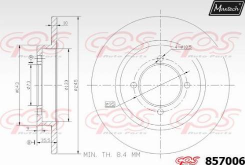 Maxtech 857006.0000 - Kočioni disk www.molydon.hr