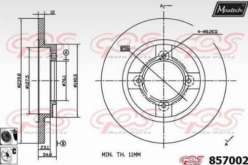 Maxtech 857002.6060 - Kočioni disk www.molydon.hr