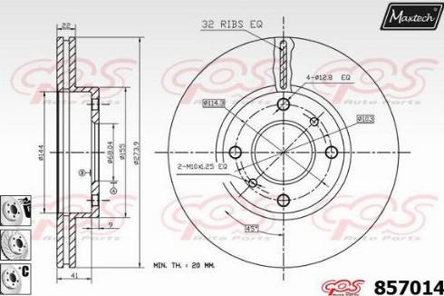 Maxtech 857014.6980 - Kočioni disk www.molydon.hr