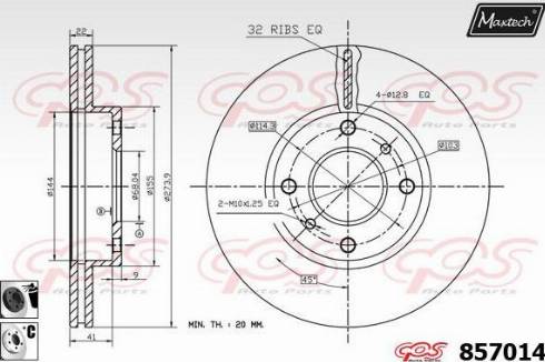 Maxtech 857014.6060 - Kočioni disk www.molydon.hr