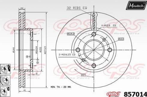 Maxtech 857014.6880 - Kočioni disk www.molydon.hr