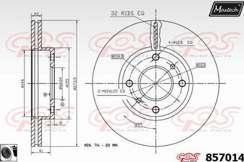 Maxtech 857014.0060 - Kočioni disk www.molydon.hr