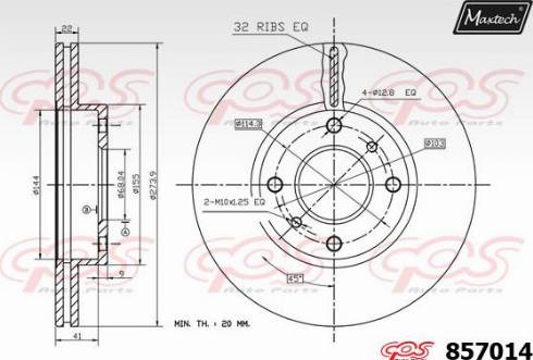 Maxtech 857014.0000 - Kočioni disk www.molydon.hr