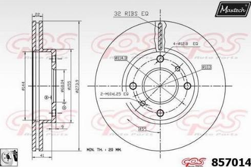 Maxtech 857014.0080 - Kočioni disk www.molydon.hr