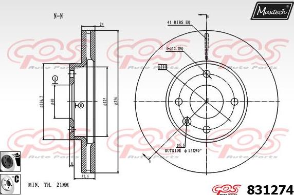 Maxtech 857014 - Kočioni disk www.molydon.hr