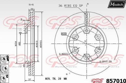 Maxtech 857010.6980 - Kočioni disk www.molydon.hr