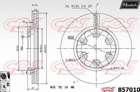 Maxtech 857010.6060 - Kočioni disk www.molydon.hr