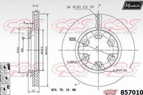 Maxtech 857010.6880 - Kočioni disk www.molydon.hr