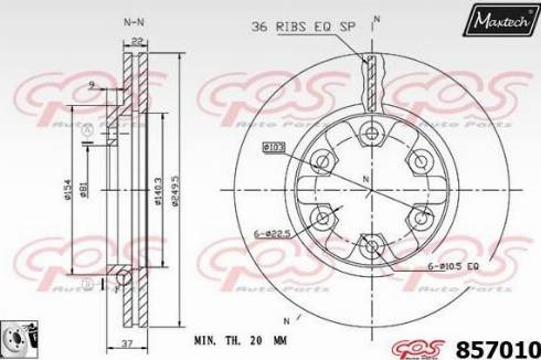 Maxtech 857010.0080 - Kočioni disk www.molydon.hr