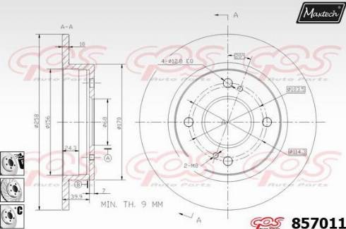 Maxtech 857011.6980 - Kočioni disk www.molydon.hr