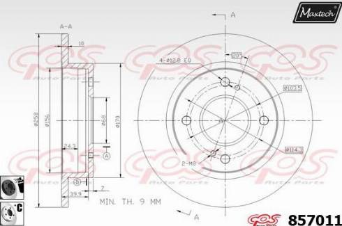 Maxtech 857011.6060 - Kočioni disk www.molydon.hr