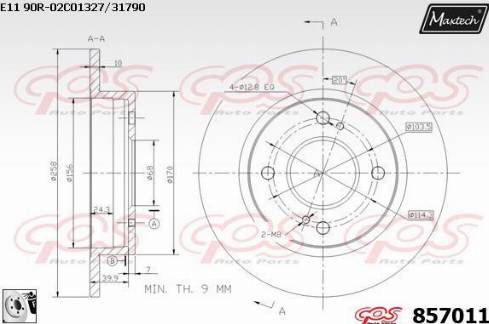 Maxtech 857011.0080 - Kočioni disk www.molydon.hr