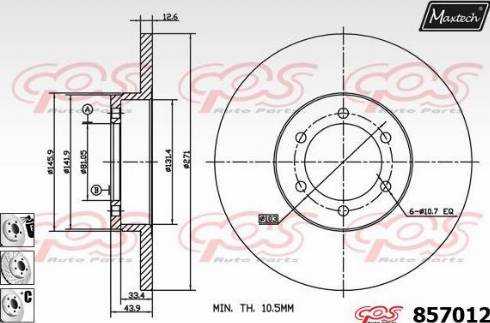 Maxtech 857012.6980 - Kočioni disk www.molydon.hr