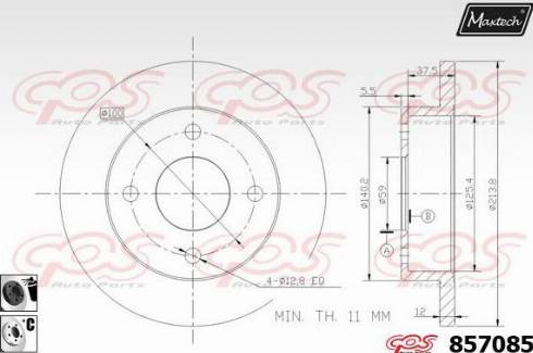 Maxtech 857085.6060 - Kočioni disk www.molydon.hr