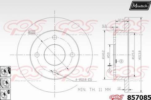 Maxtech 857085.6880 - Kočioni disk www.molydon.hr