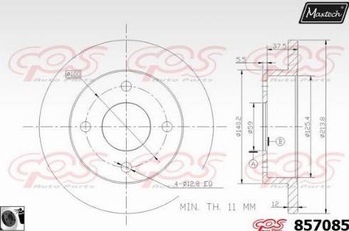 Maxtech 857085.0060 - Kočioni disk www.molydon.hr