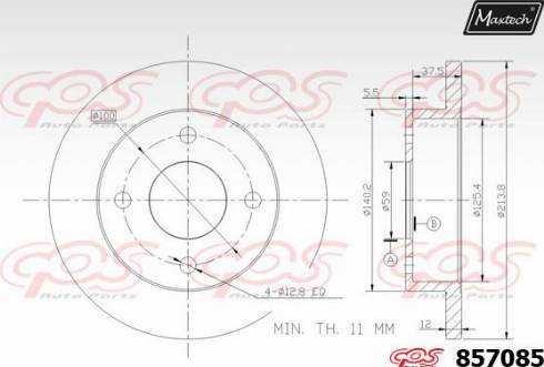 Maxtech 857085.0000 - Kočioni disk www.molydon.hr