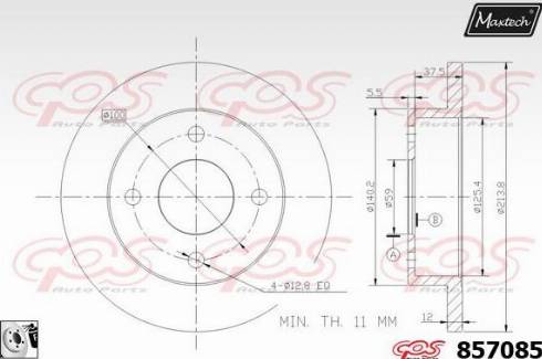 Maxtech 857085.0080 - Kočioni disk www.molydon.hr