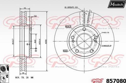 Maxtech 857080.6060 - Kočioni disk www.molydon.hr