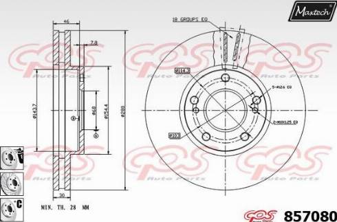 Maxtech 857080.6880 - Kočioni disk www.molydon.hr