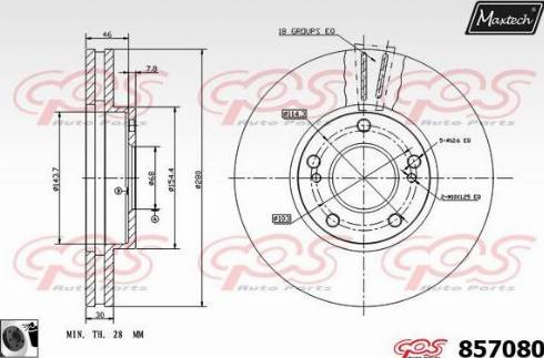 Maxtech 857080.0060 - Kočioni disk www.molydon.hr