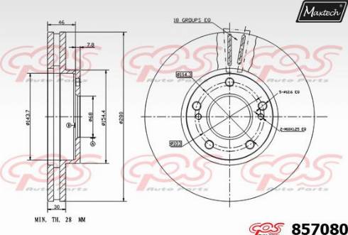 Maxtech 857080.0000 - Kočioni disk www.molydon.hr