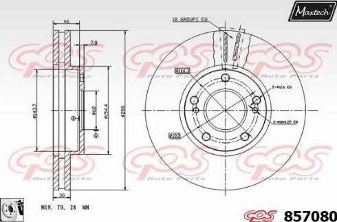 Maxtech 857080.0080 - Kočioni disk www.molydon.hr