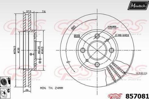 Maxtech 857081.6060 - Kočioni disk www.molydon.hr