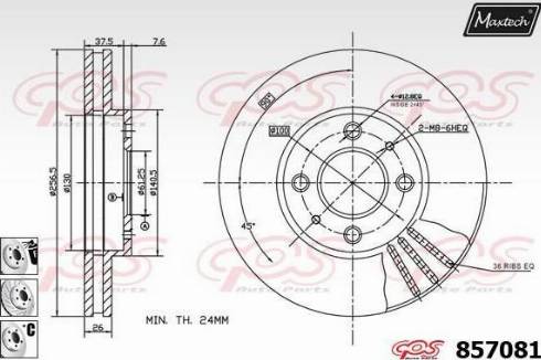 Maxtech 857081.6880 - Kočioni disk www.molydon.hr