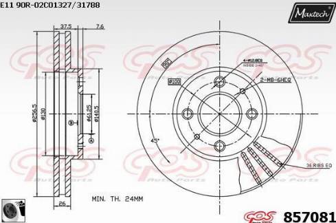 Maxtech 857081.0060 - Kočioni disk www.molydon.hr