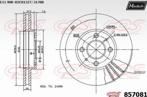 Maxtech 857081.0000 - Kočioni disk www.molydon.hr