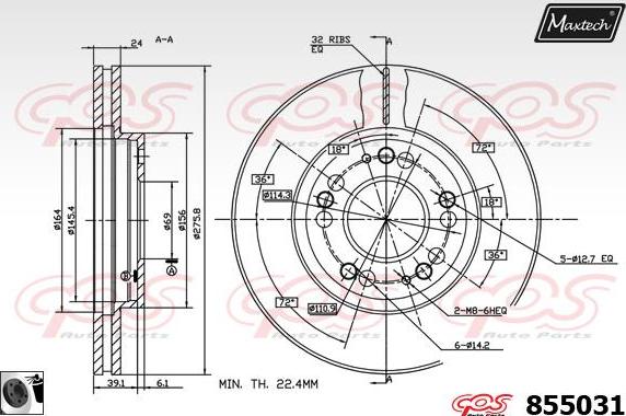 Maxtech 857081 - Kočioni disk www.molydon.hr