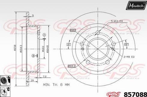 Maxtech 857088.6060 - Kočioni disk www.molydon.hr