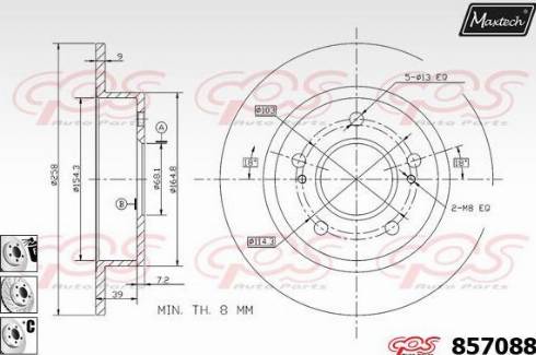 Maxtech 857088.6880 - Kočioni disk www.molydon.hr