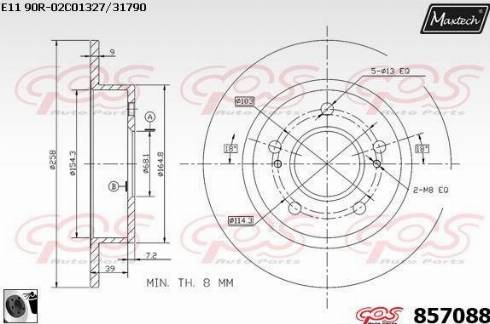 Maxtech 857088.0060 - Kočioni disk www.molydon.hr