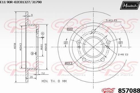 Maxtech 857088.0000 - Kočioni disk www.molydon.hr