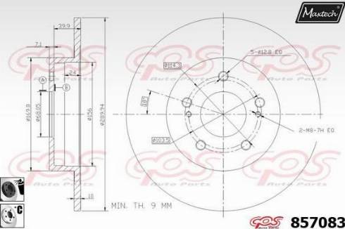 Maxtech 857083.6060 - Kočioni disk www.molydon.hr