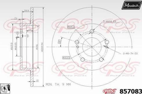 Maxtech 857083.0080 - Kočioni disk www.molydon.hr