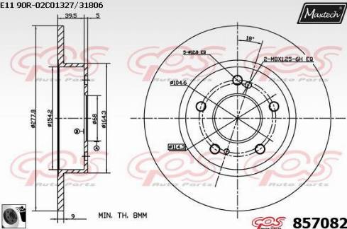 Maxtech 857082.0060 - Kočioni disk www.molydon.hr